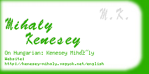 mihaly kenesey business card